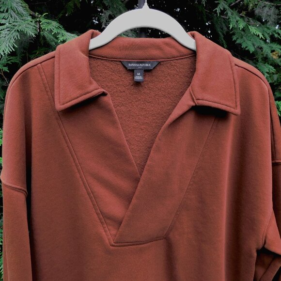 Banana Republic Crossover Drop-Sleeve Sweatshirt Sz-M - Picture 2 of 3